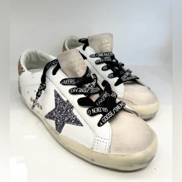 Golden Goose Superstar sneaker white, Seed Pearl, Gold, Black NIB Auth - Picture 3 of 11